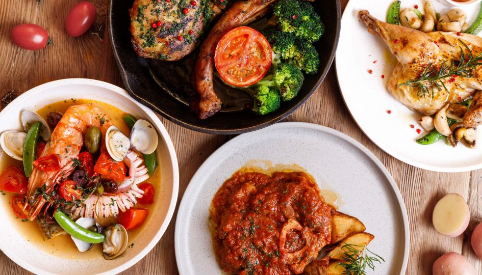 The beauty of on-season produces, presented in Italian style