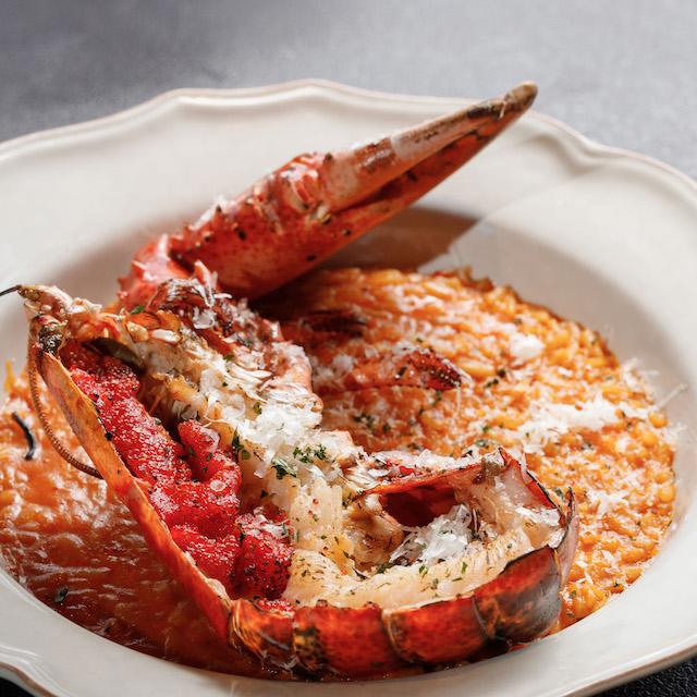 Grilled Half Lobster Risotto